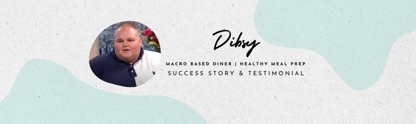 Dibsy, showcasing his remarkable weight loss transformation, as featured in Macro Based Diner's Success Stories